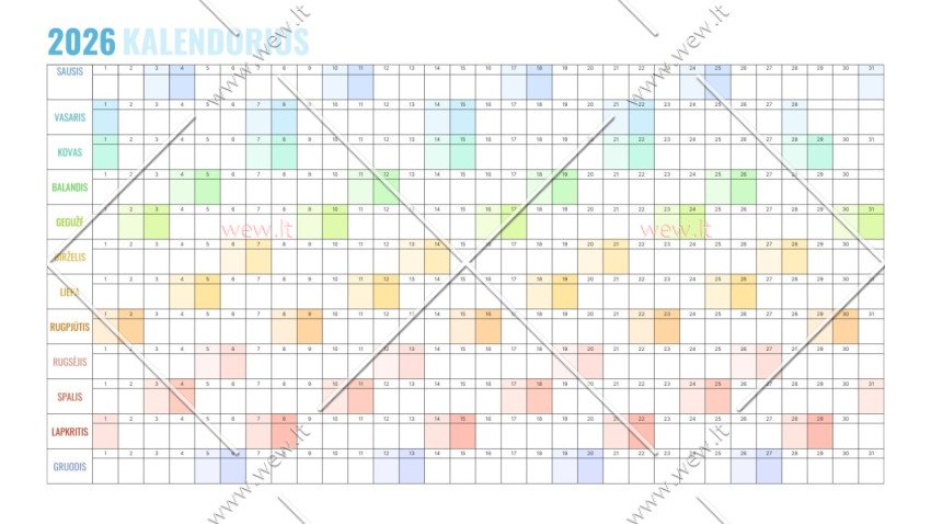 2026 metų Kalendorius / Planuoklis