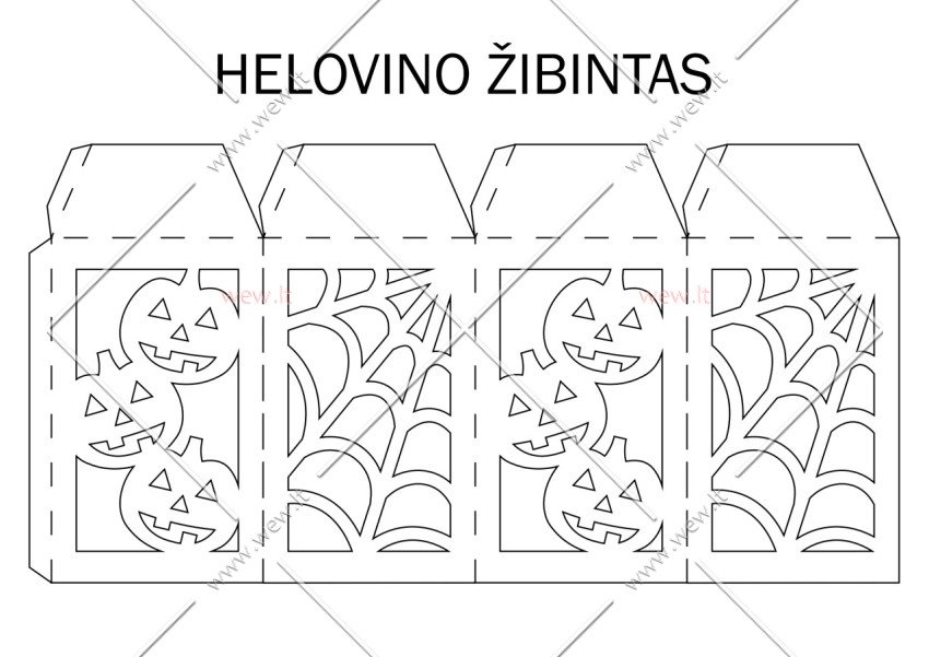Helovino žibintas iškirpti