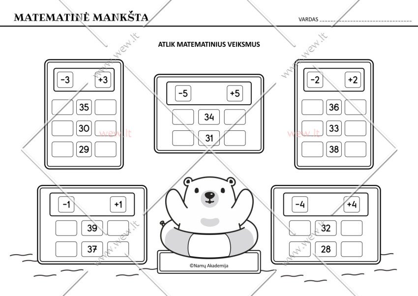 Meškiuko matematika Nr.4
