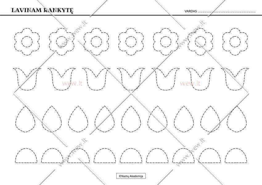 Rankos lavinimas Nr.9