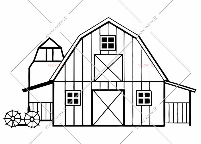 Kaimo tvartas su pastoge