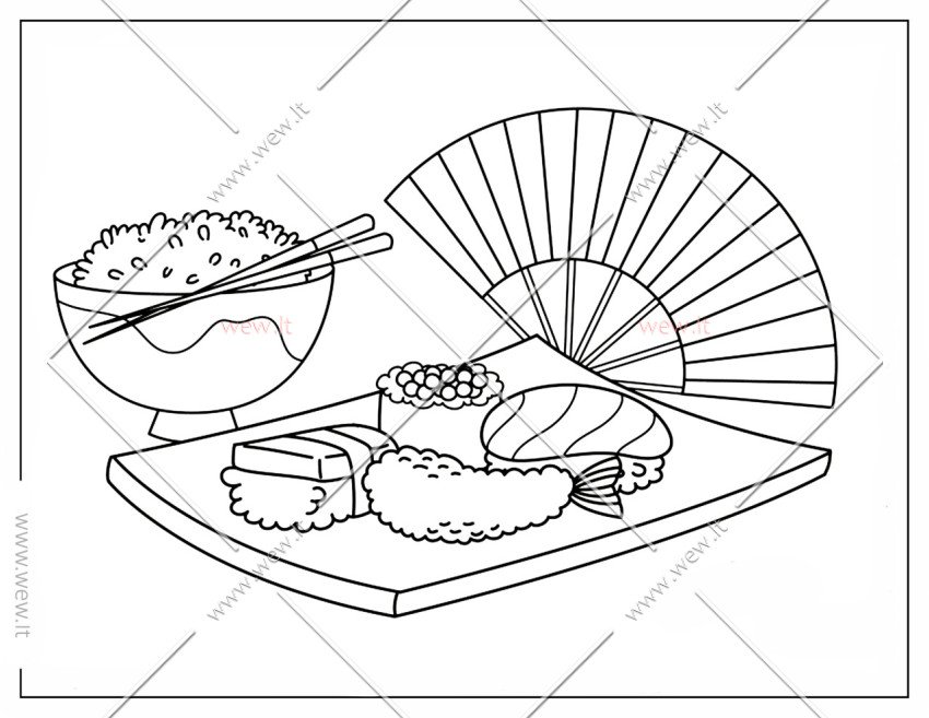 Japonijos virtuvė - Sušiai spalvinti