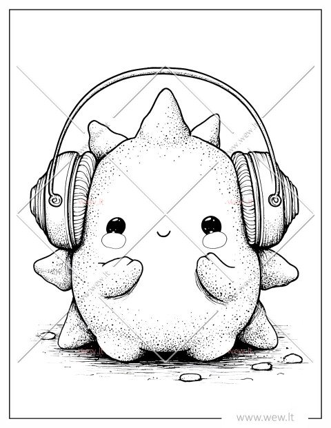 Miela Kawaii saulė su ausinėmis