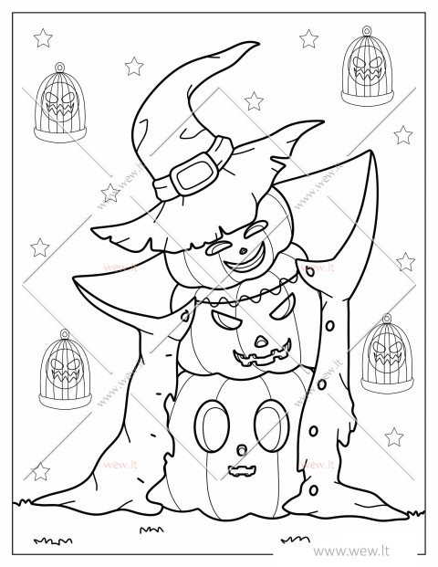 Helovinas moliūgų kompanijoje spalvinimui