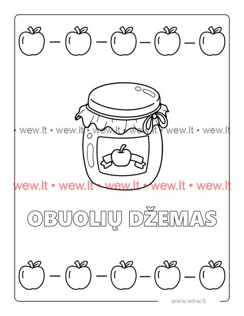 Obuolių džemo stiklainis