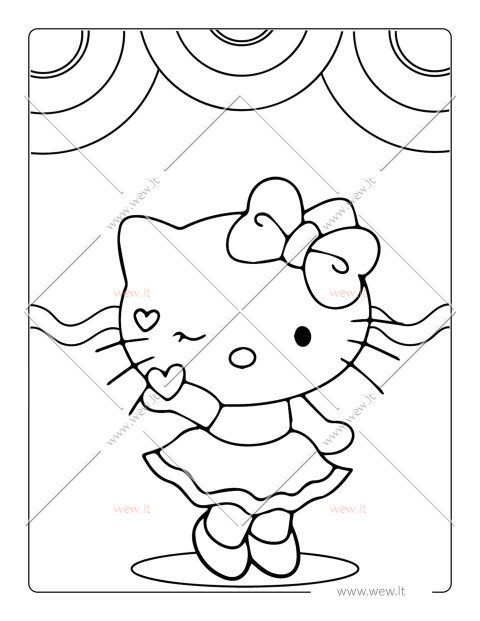 Hello Kitty siunčia bučinį