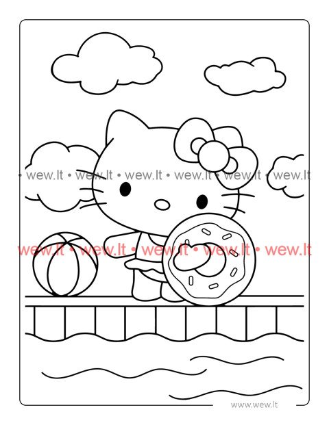 Hello Kitty paplūdimyje