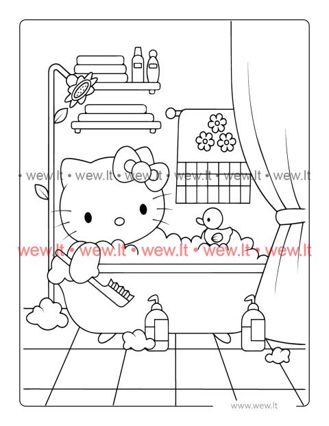 Hello Kitty vonioje
