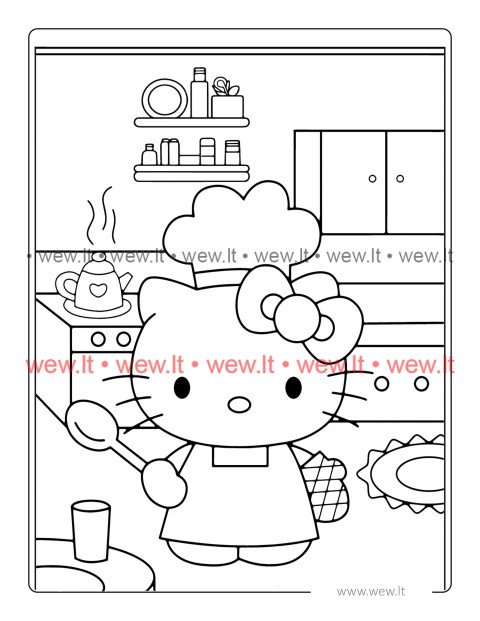 Hello Kitty virtuvėje