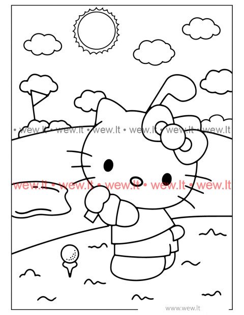 Golfo čempionė Hello Kitty