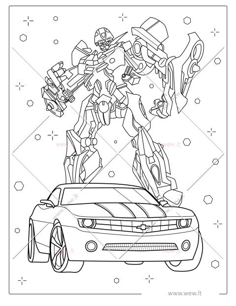 Transformeris Bumblebee spalvinti