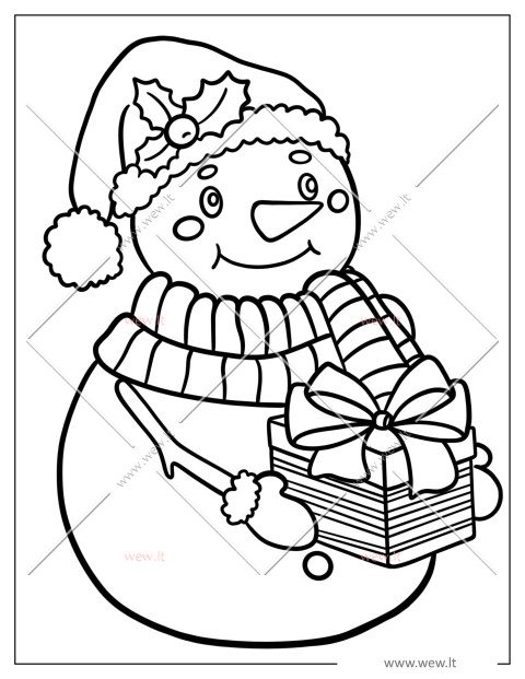 Dovaną nešantis sniego senis