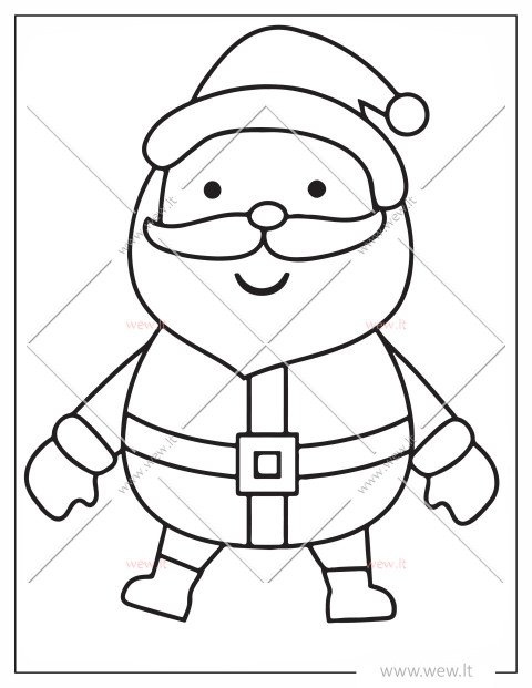 Linksmasis Kalėdų senelis spalvinti