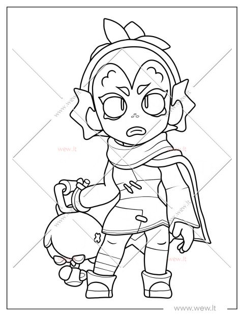 Brawl Stars Willow spalvinti