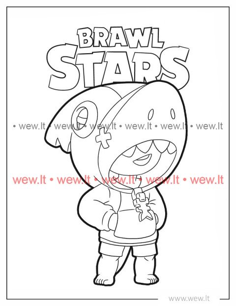 Brawl Stars personažas spalvinti
