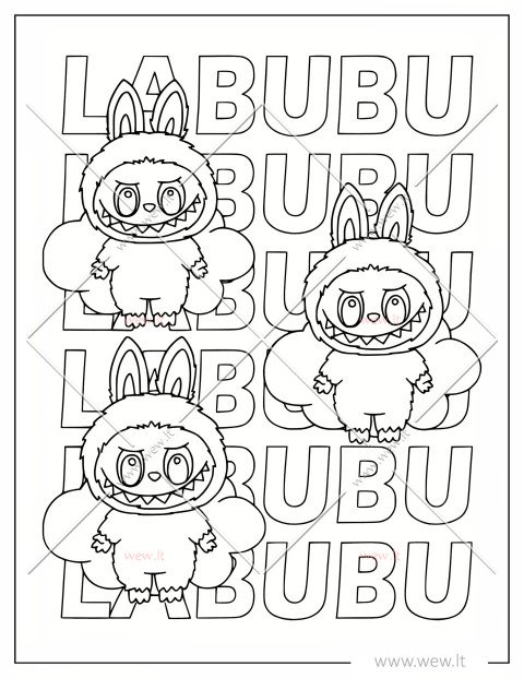 Labubu spalvinimo puslapis