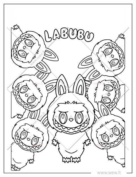 Mieli Labubu spalvinti