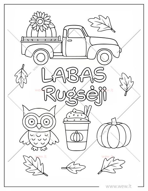Spalvinimo paveiksliukas Rugsėjo tema