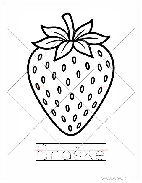 Vasaros uoga braškė spalvinti