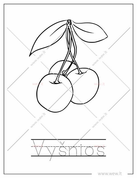 Prisirpusios vyšnios spalvinti