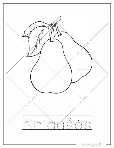 Sunokusios kriaušės spalvinti