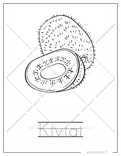 Egzotiški kiviai spalvinti