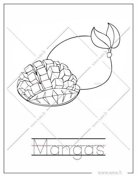 Egzotiškas mangas spalvinti