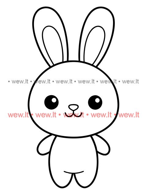 Mielas kawaii kiškutis