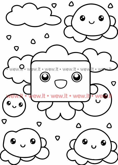 Kawaii debesys ikimokyklinio amžiaus vaikams