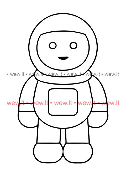astronaut coloring page