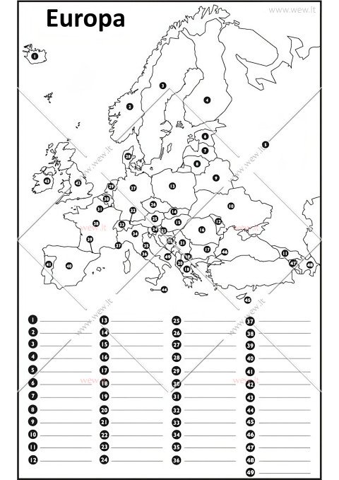 Geografinė užduotis: europos šalių atpažinimas