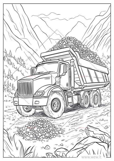 Sunkvežimis krauna žvyrą