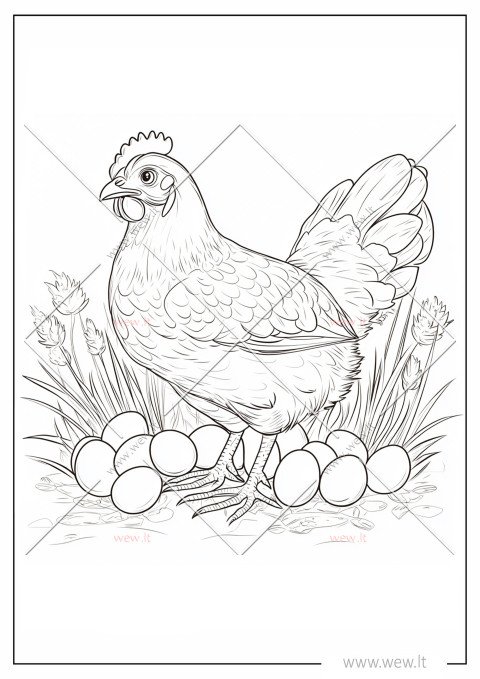 Višta dedeklė spalvinimui vaikams