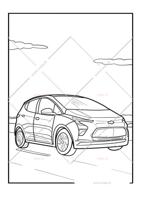 Elektromobilis „Chevrolet Bolt EV“ spalvinti