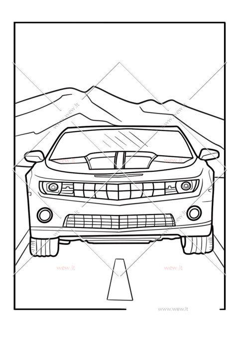 Sportinis automobilis „Chevrolet Camaro“ spalvinti