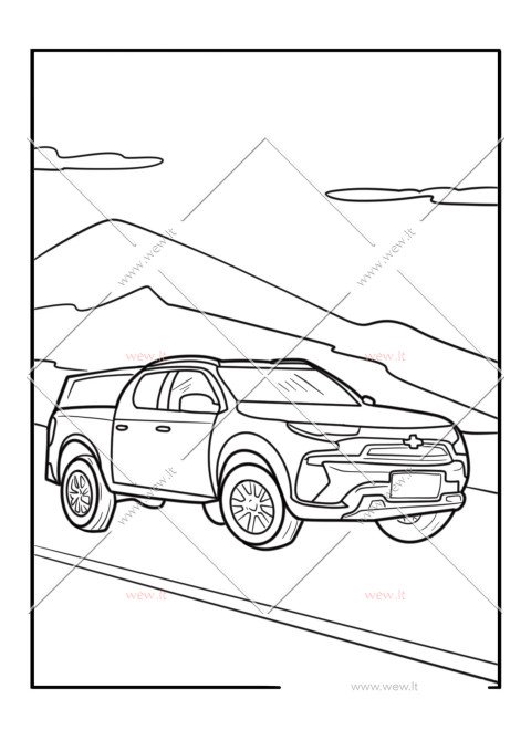 „Chevrolet SSR“ retro pikapas spalvinti