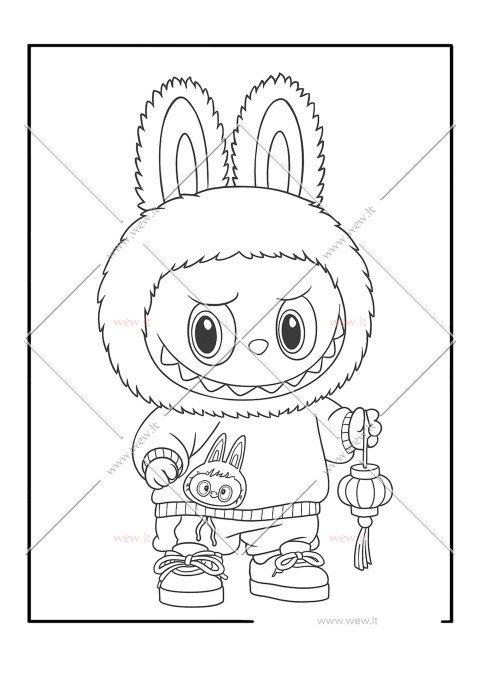 Žaislas Labubu spalvinti