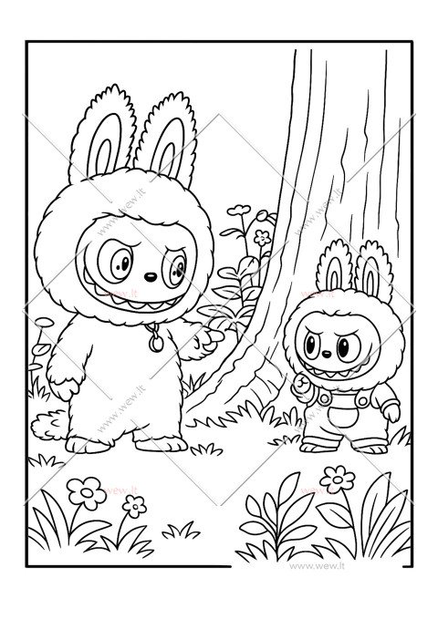 Labubu miške spalvinti