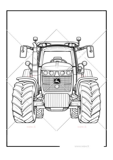Galingas traktorius spalvinti