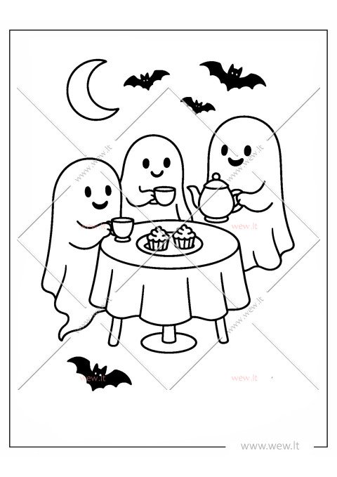 Vaiduokliai geria arbatą