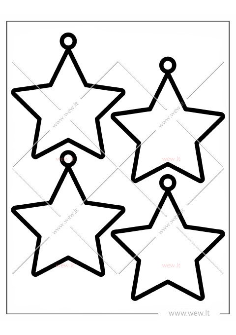 Žvaigždžių šablonas iškirpti