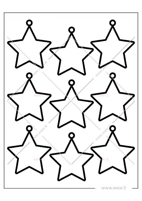 Smulkios žvaigždės Kalėdoms iškirpti