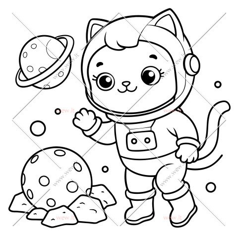 Drąsi katė astronautė kosmose