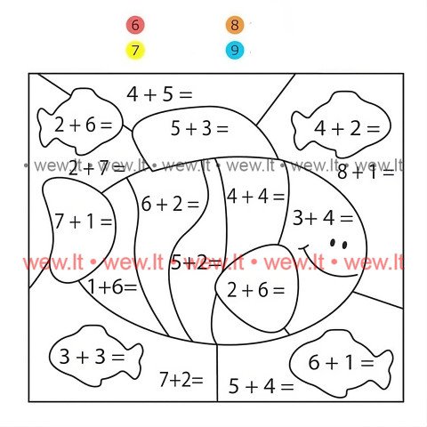 Matematikos užduotis - Žuvis matematikė